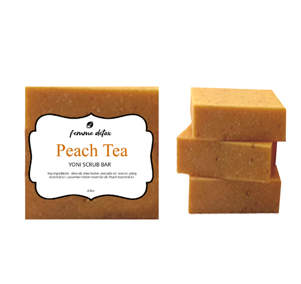 Peach Tea Yoni Scrub Soap Bar
