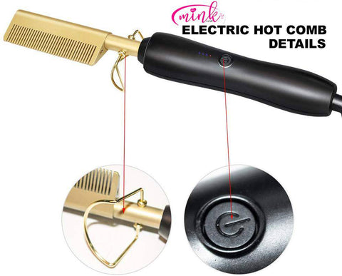 Electric Silk Press Hot Comb - Miracle Mink Hair Wholesale Inc