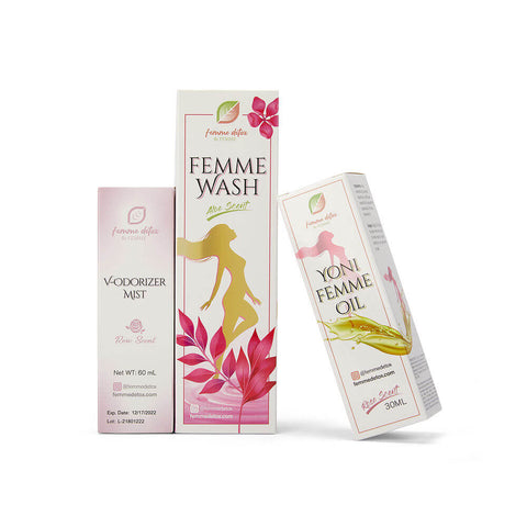 Femme Detox Blossoming Refill Kit with V-Odorizer Mist, Femme Wash and Yoni Femme Oil