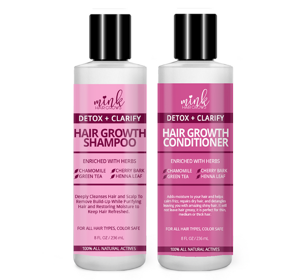 Detox + Clarifying Deep Cleansing Hair Growth Shampoo & Conditioner